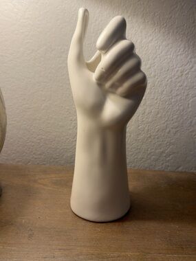 Cost Plus World Market Ceramic Hand Display in Cream